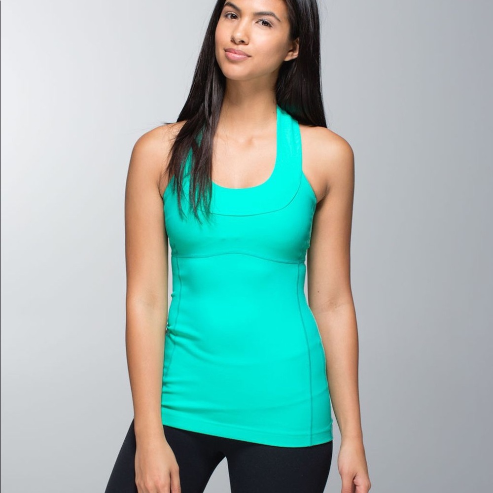 Lululemon Scoop Neck Tank Bra Bali Breeze 4